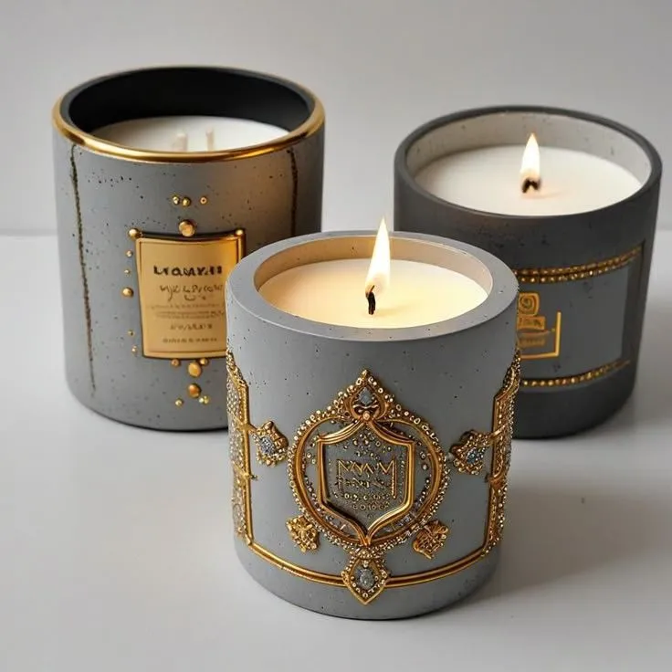 [AOC-03-001-0001] मध्यम काँच की सुगंधित मोमबत्ती 200 ग्राम