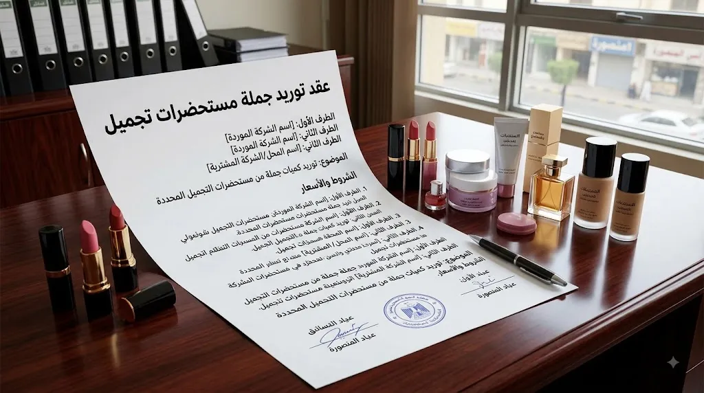 [TRD-02-001-0001] عقد توريد جملة مستحضرات تجميل